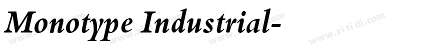 Monotype Industrial字体转换 Monotype Industrial字体转换